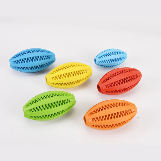 Pet Dog Chew Toys Teeth Cleaning Snack Ball Pet Dog Toy Ball Natural Rubber Super Tough Interactive Bouncy Pet Supplies