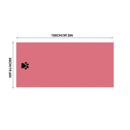 35*75cm/50*100cm Microfiber Pet Bath Towel Embroidered Super Soft Absorbent Cat for Dogs Grooming Supplies