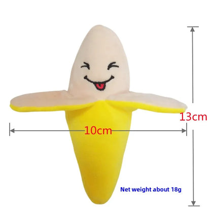 Pet Plush Sound-making Toys for Puppies Cats Biting Educational Toys Banana Style