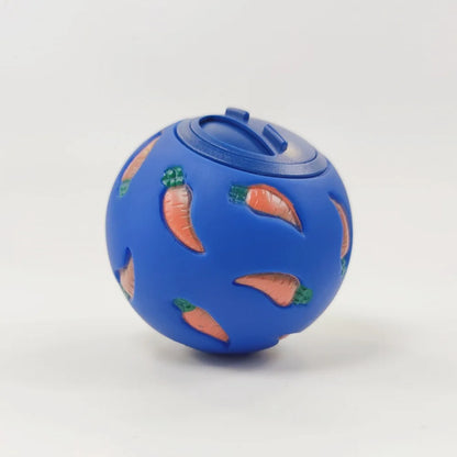 Rabbit Treat Ball Rabbit Interactive Toy Pet Slow Feeder Snack Toy Ball Hiding Food Toy Pet Feed Dispenser Small Pet Supplies