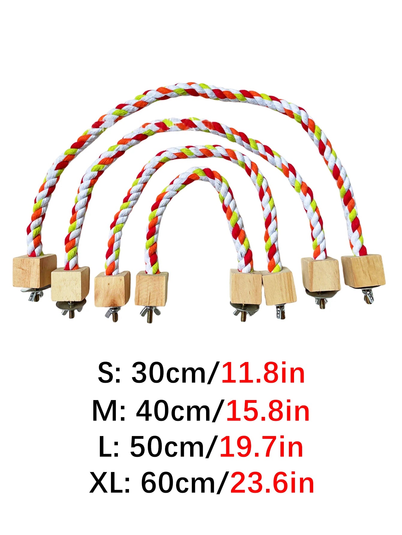 Pet Bird Bite Toys Parrot Color Cotton Rope Toys Elastic Parrot Climbing Toys Sturdy Bird Swing Harness Cage Pet Toy Swing Stand