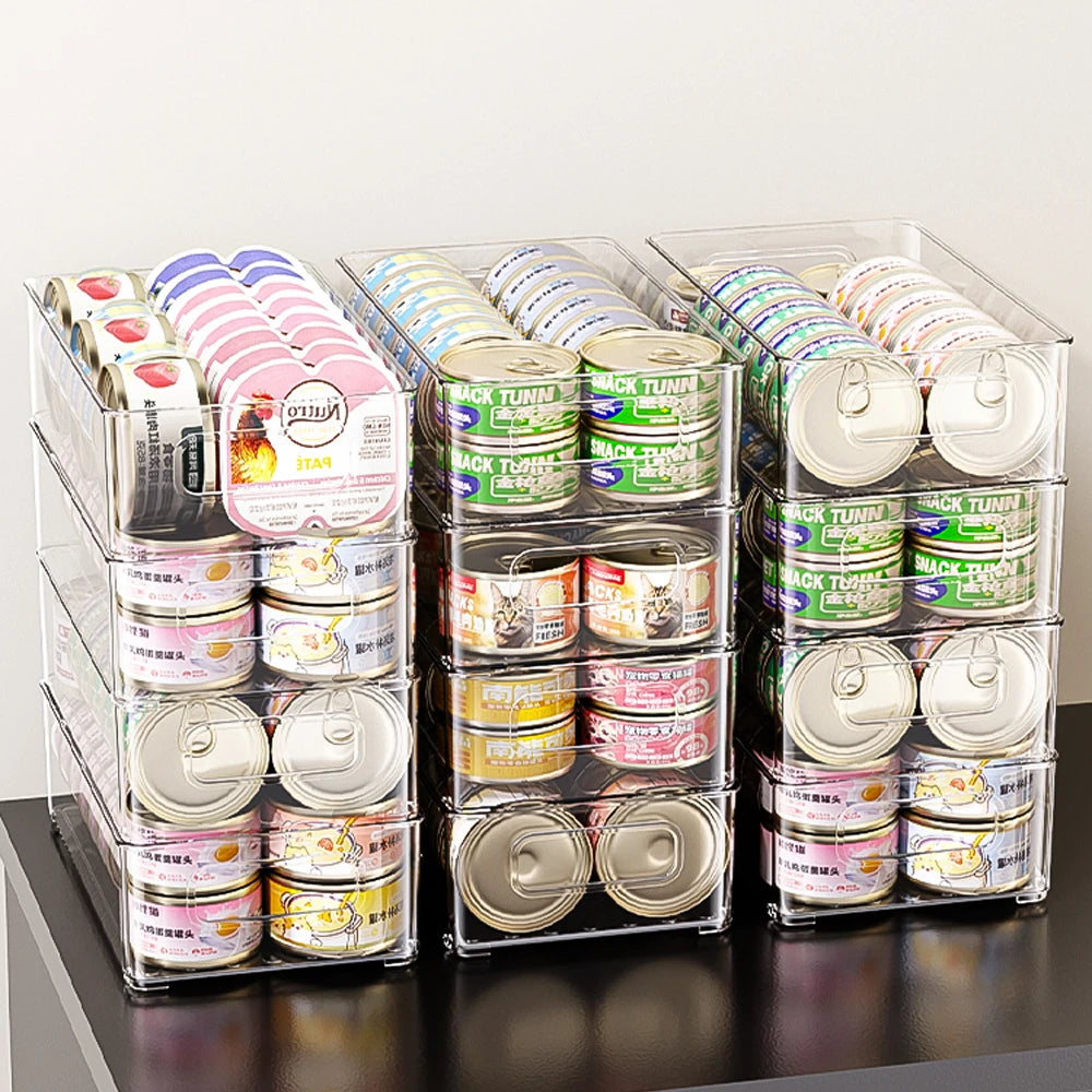 1pc Pet Can Storage Box Stackable Storage Baskets for Storing Pet Cat Dog Snacks Sundries Desktop Large-Capacity Storage Baskets