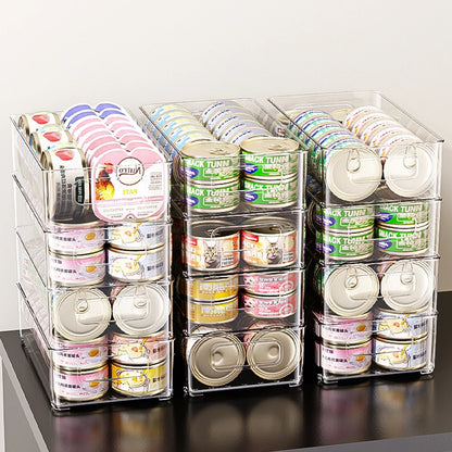 1pc Pet Can Storage Box Stackable Storage Baskets for Storing Pet Cat Dog Snacks Sundries Desktop Large-Capacity Storage Baskets