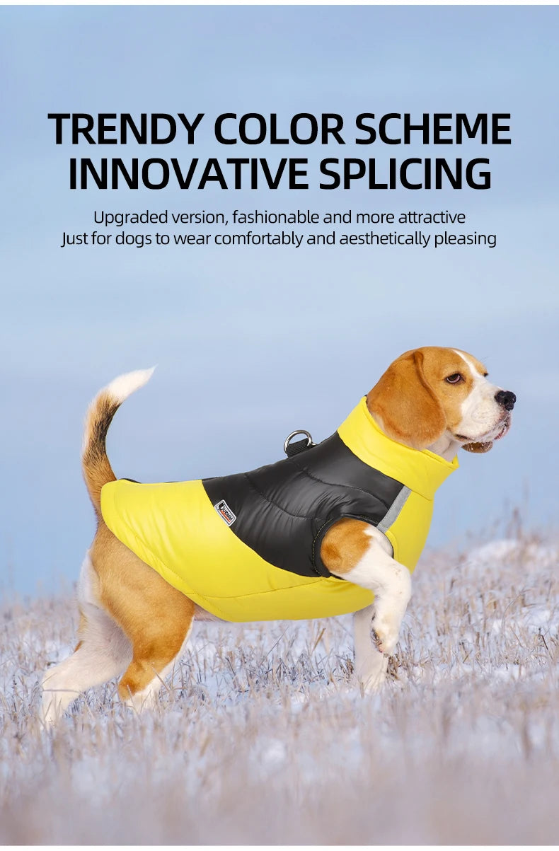 Waterproof Winter Dog Clothes Warm Pet Cotton Jacket Vest For Small Large Dogs Puppy French Bulldog Coat Chihuahua York Costume