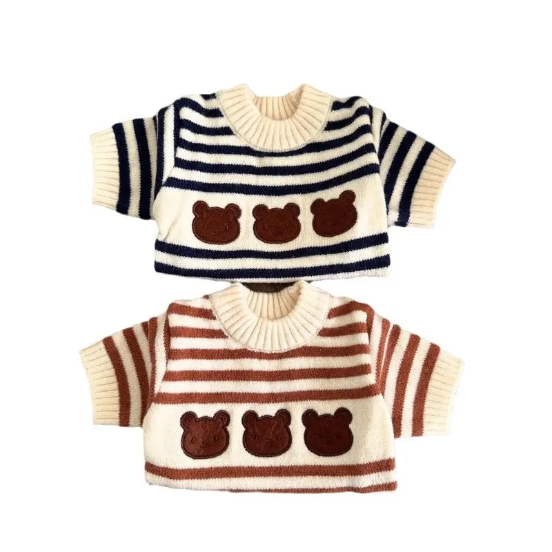 Pet Winter Warm Striped Sweater Warm Pet Knitted Sweater Autumn Winter Thickened Small Medium sized Dog Cat Teddy Coat