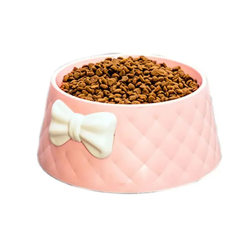 Pet Dog Food Bowls ,Lovely Bowknot Puppy Feeder Dish Bowl,Feeders Bow Cat Bowl For Water Sweet Princess Pet Feeding Bowls миски