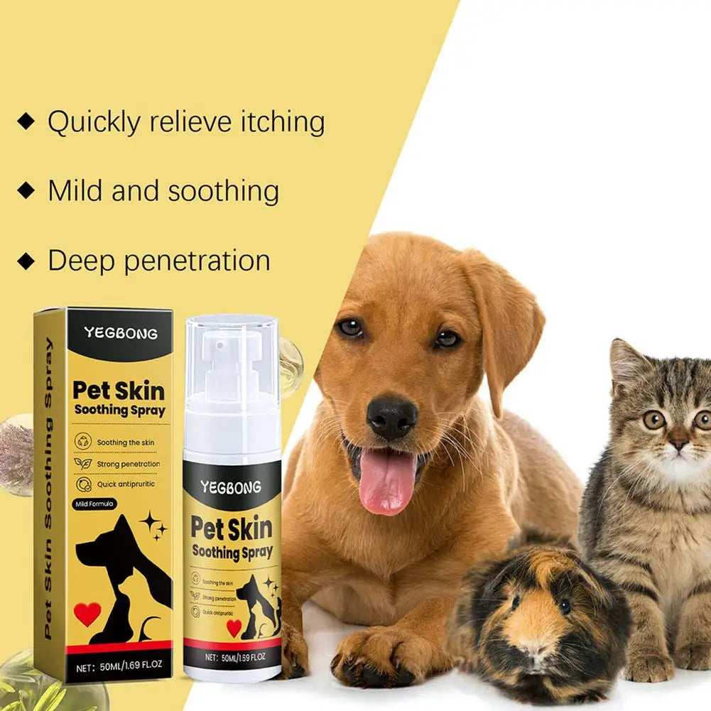 Pet Skin Spray Dog & Cat Skin Care Spray, Soothing & Spray Softening Anti-Itch Cleansing Skin, Nourishing Soothing Spray Ca C7H4