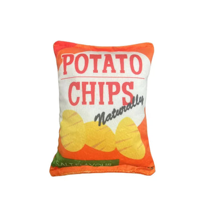 Funny Dog Toys Crisps Plush Filled Pets Squeaky Chew Toy Bite-resistant Sounding Paper Toys For Small Medium Pets Supplies