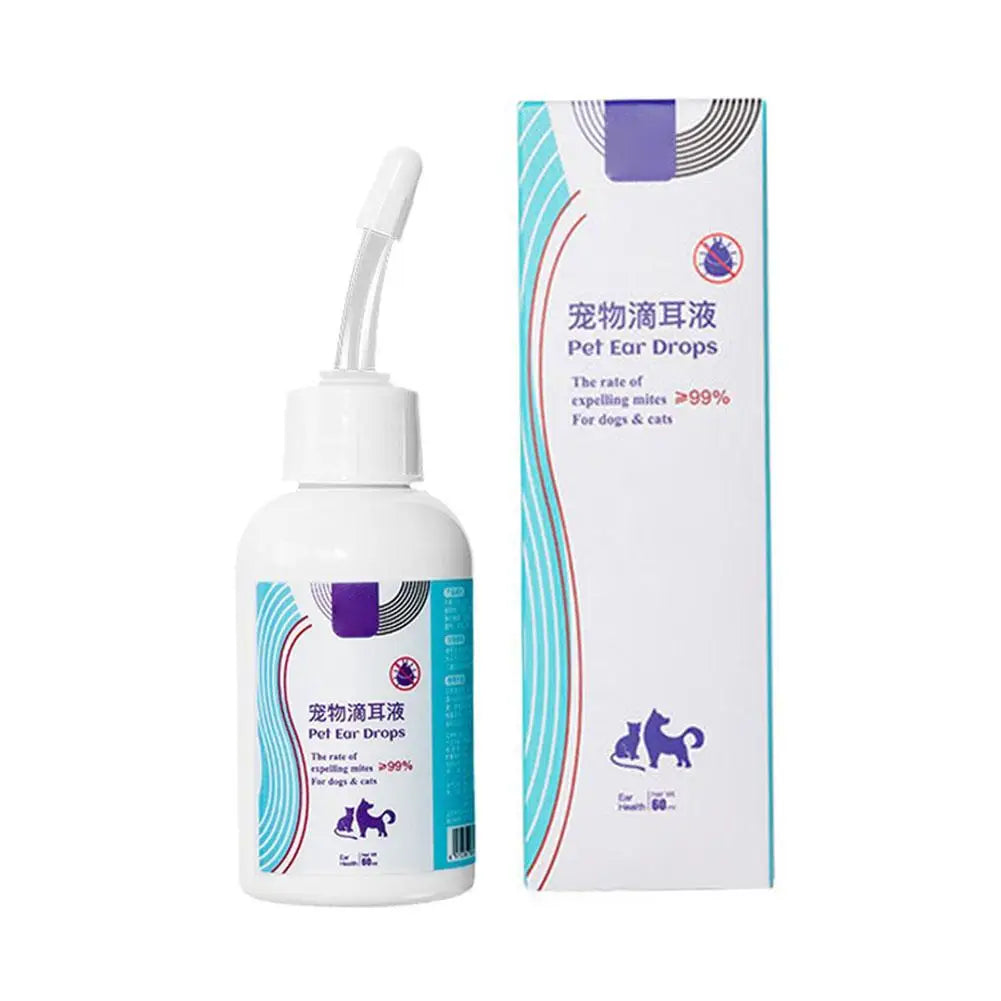 Pet Ear Cleaner Removes Ear Mites Fungus Cat Dog Dedicated Itching Relieve Drops Cleansing Ear Anti-Inflammatory Ear Q5X6