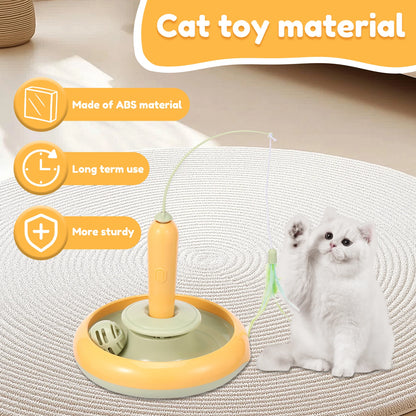 Interactive Pet Cat Toys Self-entertainment toys Rotating Cat Teaser Stick Funny Toys for cats with Ball feather Cat accessories