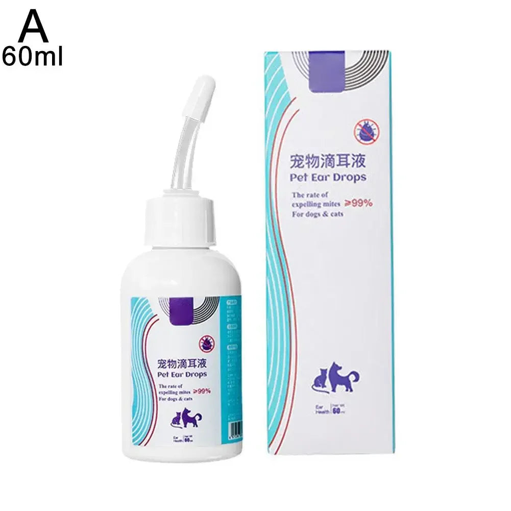 Pet Ear Cleaner Removes Ear Mites Fungus Cat Dog Dedicated Itching Relieve Drops Cleansing Ear Anti-Inflammatory Ear Q5X6