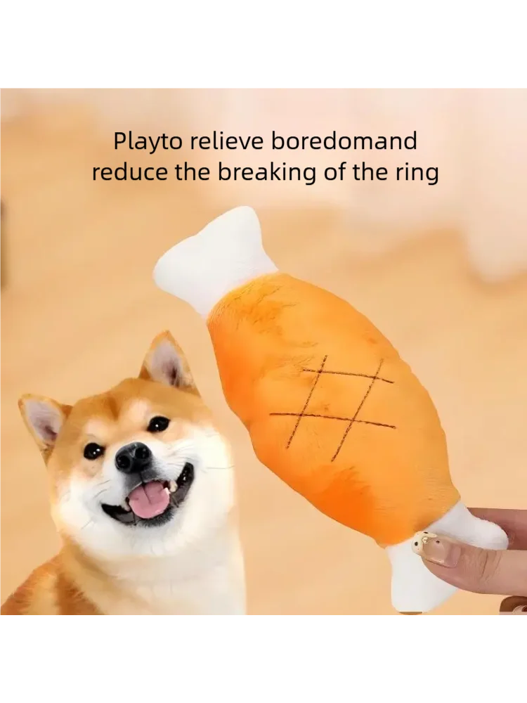 Pet Push Toys, Dogs, Self Relieving and Vocalizing Toys, Cat Teeth Grinding and Bite Resistant Interactive Toys Bone