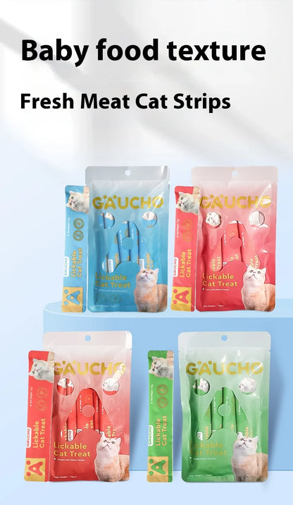 Cat Snacks Cat Food High Protein Liquid Fresh Meat Cat Grass Salmon Chicken Nutritional Snacks Pet Training Reward Snacks