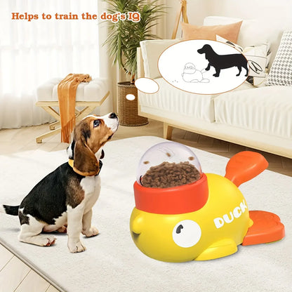 Interactive push-type dog snack dispenser Slow Food Educational Toy，Durable Plastic Pet Entertainment Toy，Training Tools