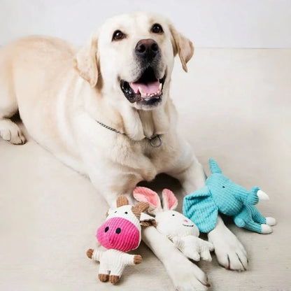 Cute Plush Pet Toys Cow Animal Plush Toys for Dog and Cat Interactive Plush Dog Toys Durable Puppy teething chewing Toys