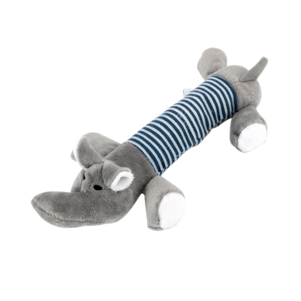 Fit for All Pets Dog Cat Fleece Toys Popular Squeak Chew Sound Dolls Elephant Duck Pig Pet Funny Plush Toys