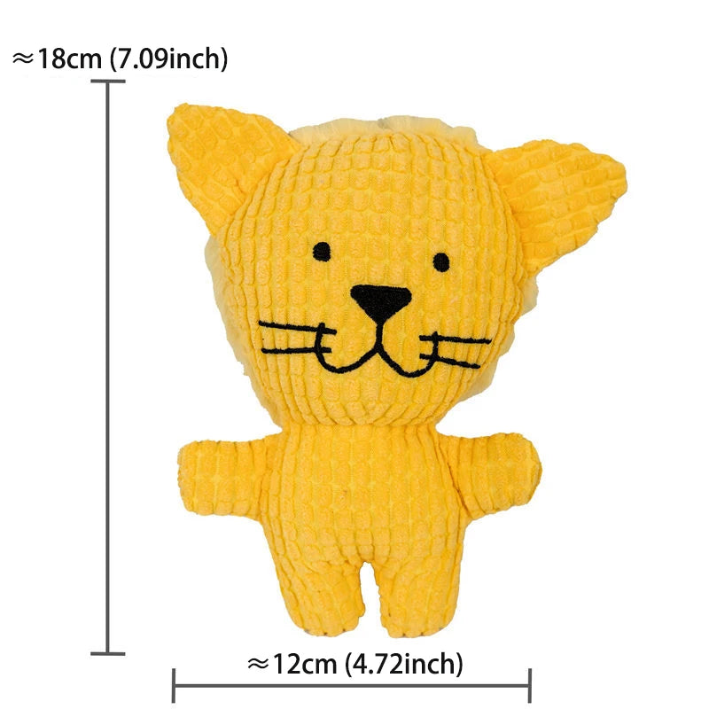 Cute Dog Plush Toys Teething Chew Squeak Dog Toys For Small Medium Breed Cat Bite Resistant Squeaky Juguetes Para Perros Cat Toy