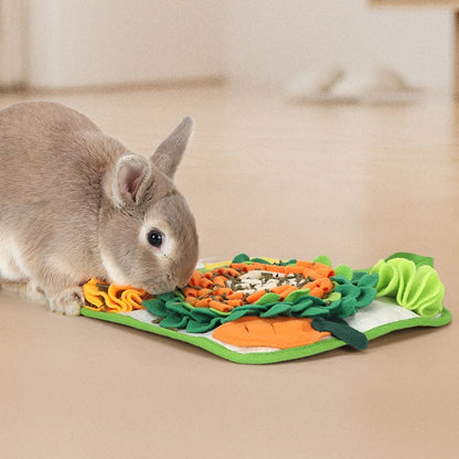 Pet Sniffing Mat Rabbit Feeding Mat Hamster Sniffing Training Toy Foraging Blanket Emotional Relief Slow Eating Pad