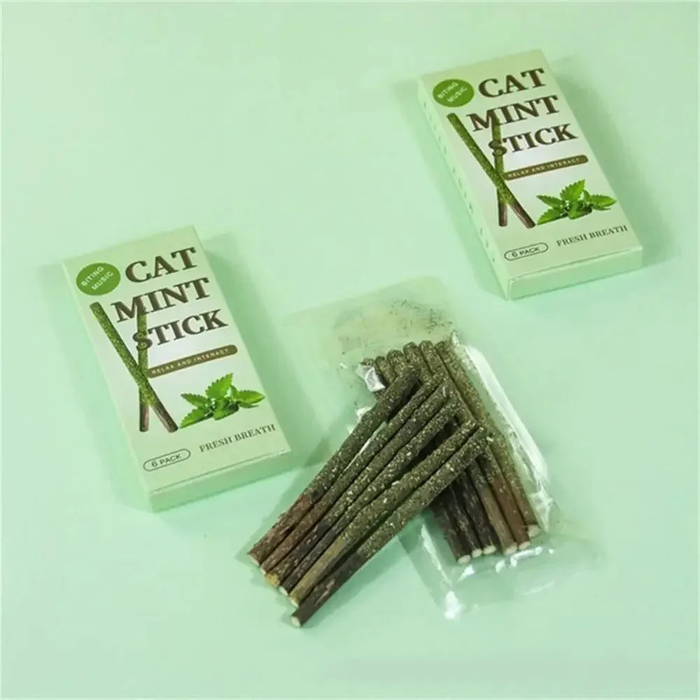 1-3pcs Natural Catnip Pet Cat Molar Toothpaste Stick Cat Snacks Sticks Pet Cleaning Teeth Cat Toys Silver Vine Pet Toy