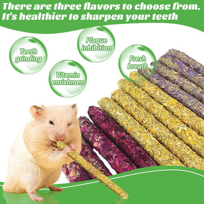 Rabbit Snacks Petal Grass Snacks And Grinding Teeth Sticks Teeth Grinding Toys Teeth Grinding Sticks Rabbit Hamster Toys Snacks