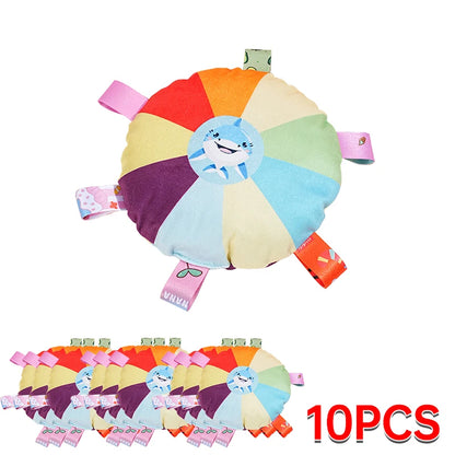 Funny Rainbow Plush Flying Saucer Dog Toys Outdoor Interactive Training Games Chew Toy Pets Flying Discs Toys Dog Accessories