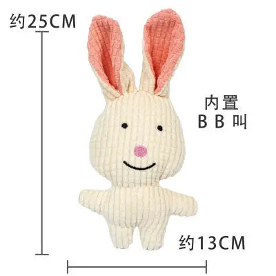 Pet Toys  Animals Shape Bite Resistant Squeaky Toys Teeth Grinding Plush Dog Toy for Small Large Puppy Pets Training Accessories