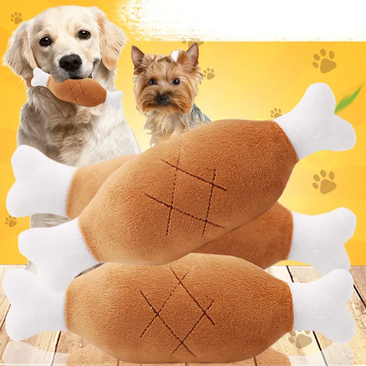 Pet Push Toys, Dogs, Self Relieving and Vocalizing Toys, Cat Teeth Grinding and Bite Resistant Interactive Toys Bone