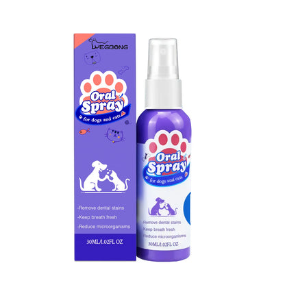 Pet Teeth Cleaning Spray Oral Care Remove Tooth Stains Keep Fresh Breath for Cats and Dogs Whitening  Remove bad breath