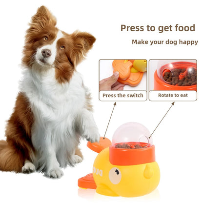 Pet Snack Feeder Dog Food Dispenser Automatic Feeder Puppy Cartoon Duck Design Used to Train Dogs Accessories Cats Cat Supplies