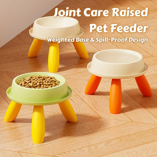 Joint Care Raised Pet Feeder – Anti-Slip Ergonomic Bowl with Weighted Base & Spill-Proof Design for Cat/Dog food bowl