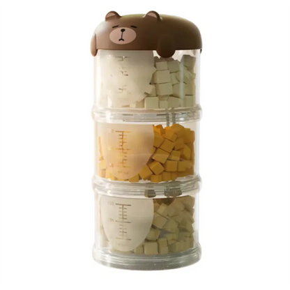 Portable Plastic Multi-Layer Moisture-Proof Dog Snacks Storage Box Sealed Pet Food Removable Three Layers cute Packing Box