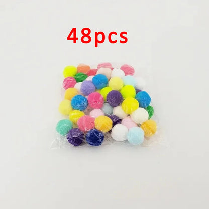 pet Toys Launch Training Interactive Shooter Gun Teaser Plush Ball Pet Creative Games Stretch Mini Pompoms Kittens Supplies