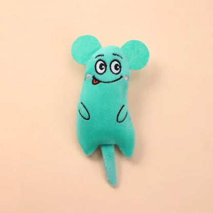Cartoon animal toys are durable and bite resistant plush and interactive pet toys are suitable for cats to play at home