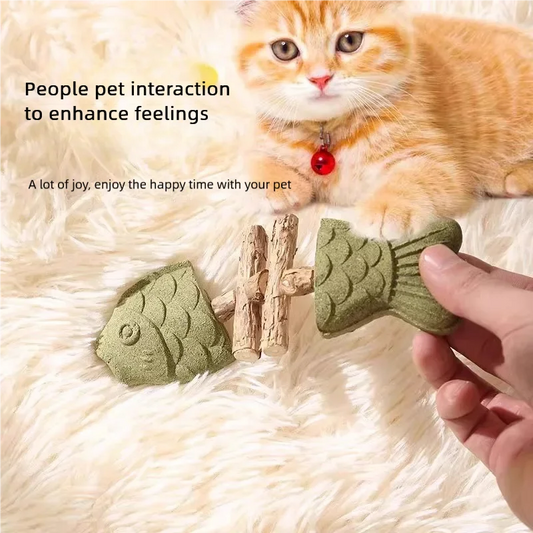 Catnip Balls Funny Fish Bone Cat Toys Lickable Snack Catnip Silvervine Kitten Chewing Cleaning Teeth Toy For Cats Pet Supplies