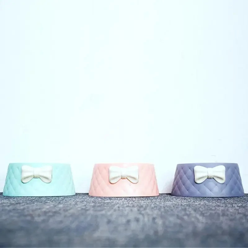 Pet Dog Food Bowls ,Lovely Bowknot Puppy Feeder Dish Bowl,Feeders Bow Cat Bowl For Water Sweet Princess Pet Feeding Bowls миски