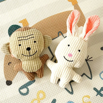 Cute Dog Plush Toys Teething Chew Squeak Dog Toys For Small Medium Breed Cat Bite Resistant Squeaky Juguetes Para Perros Cat Toy