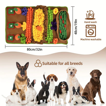 Pet Snuffle Mat for Dogs Sniff Mat Nosework Feeding Mat Slow Feeder Interactive Dog Puzzle Toys for Training and Stress Relief