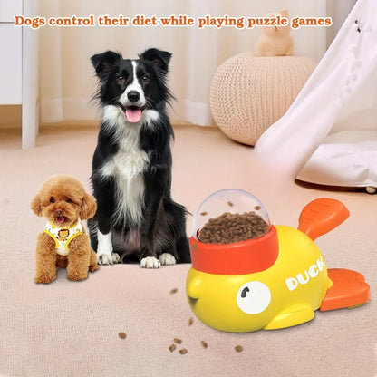 Interactive push-type dog snack dispenser Slow Food Educational Toy，Durable Plastic Pet Entertainment Toy，Training Tools