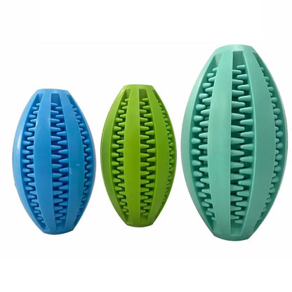 Pet Dog Chew Toys Teeth Cleaning Snack Ball Pet Dog Toy Ball Natural Rubber Super Tough Interactive Bouncy Pet Supplies
