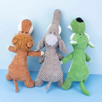 Plush Cartoon Puppy Dog Toys Pet Chew Squeak Toys for Small Dogs Teeth Grinding Soothing Environmentally Friendly Safe Pet Toys