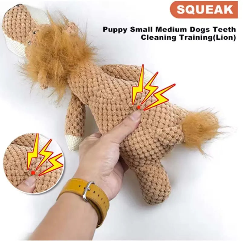 2025 Pet Dog Toys for Large Dogs Cute Plush Squeak Fleece Durable Chewing Cute Soft Pet Molar Toys Dogs Accessories 100K+ simila