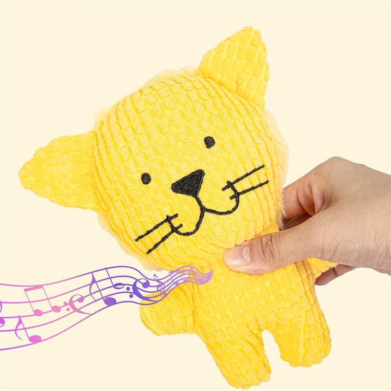 Cute Dog Plush Toys Teething Chew Squeak Dog Toys For Small Medium Breed Cat Bite Resistant Squeaky Juguetes Para Perros Cat Toy