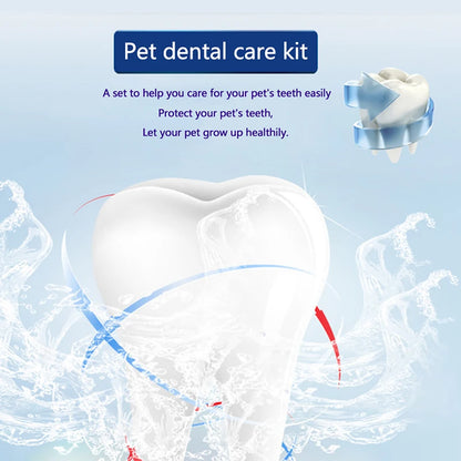 Pets Tartar Control Kit for Dogs Contains Toothpaste Toothbrush and Fingerbrush 4-Piece Dental Care
