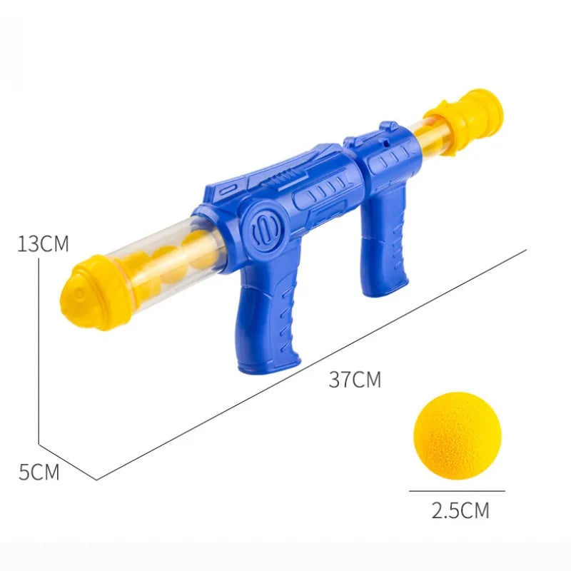 pet Toys Launch Training Interactive Shooter Gun Teaser Plush Ball Pet Creative Games Stretch Mini Pompoms Kittens Supplies