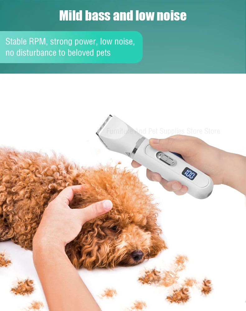 4-In-1 Pet Grooming And Care Set 4Different Blades Pet Hair Shaver Low Noise Pet Clippers Rechargeable Cordless Safe Dog Trimmer