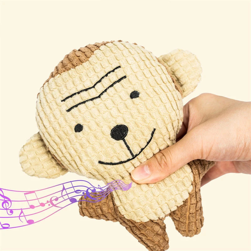 Cute Dog Plush Toys Teething Chew Squeak Dog Toys For Small Medium Breed Cat Bite Resistant Squeaky Juguetes Para Perros Cat Toy