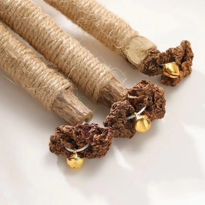1/2/5/10PCS Pet Toy Natural Pet Cat Snacks Stick Cleaning Tooth Catnip Cat Toys Actinidia Silvervine For Training Cats Accessory