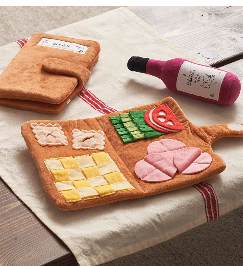 Pet Dog Snuffle Mat Puzzle Plush Dog Toys for Small Medium Dogs Dog Slow Food Toys Feeding Bowl Food Dispenser Treats Pad