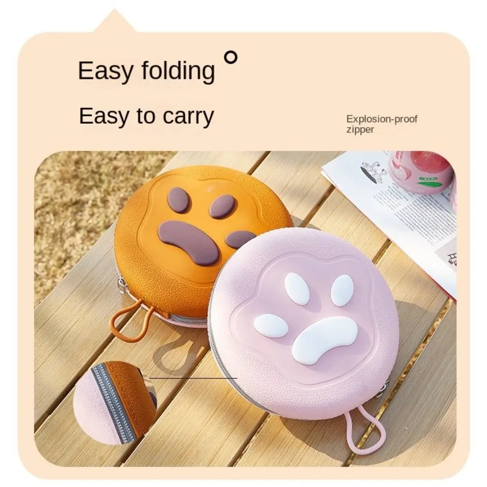 Portable Silicone Pet Bowl for Dogs Cats Collapsible Travel Dish Carabiner Clip Food Water Container Feeding Tray Bowls