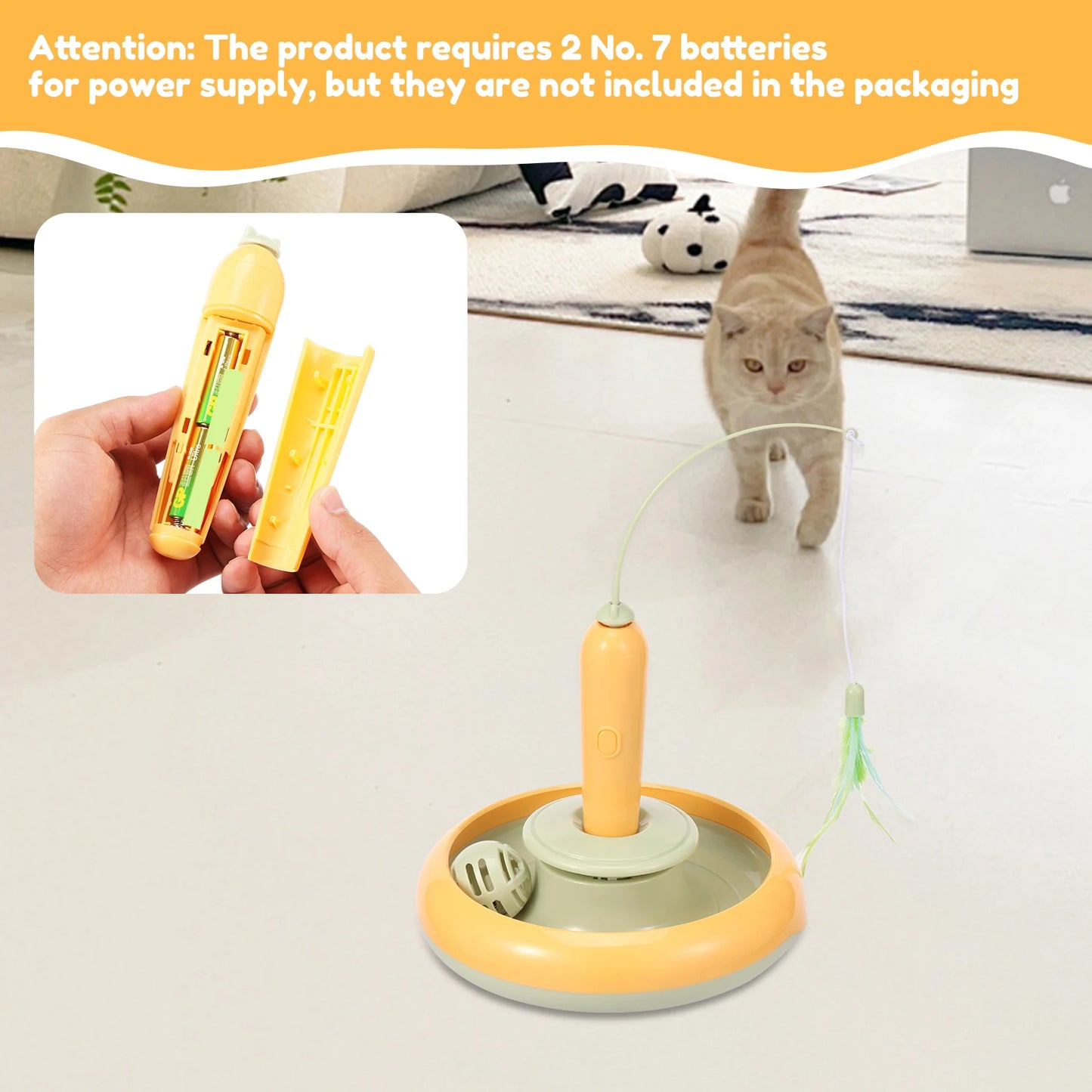 Interactive Pet Cat Toys Self-entertainment toys Rotating Cat Teaser Stick Funny Toys for cats with Ball feather Cat accessories